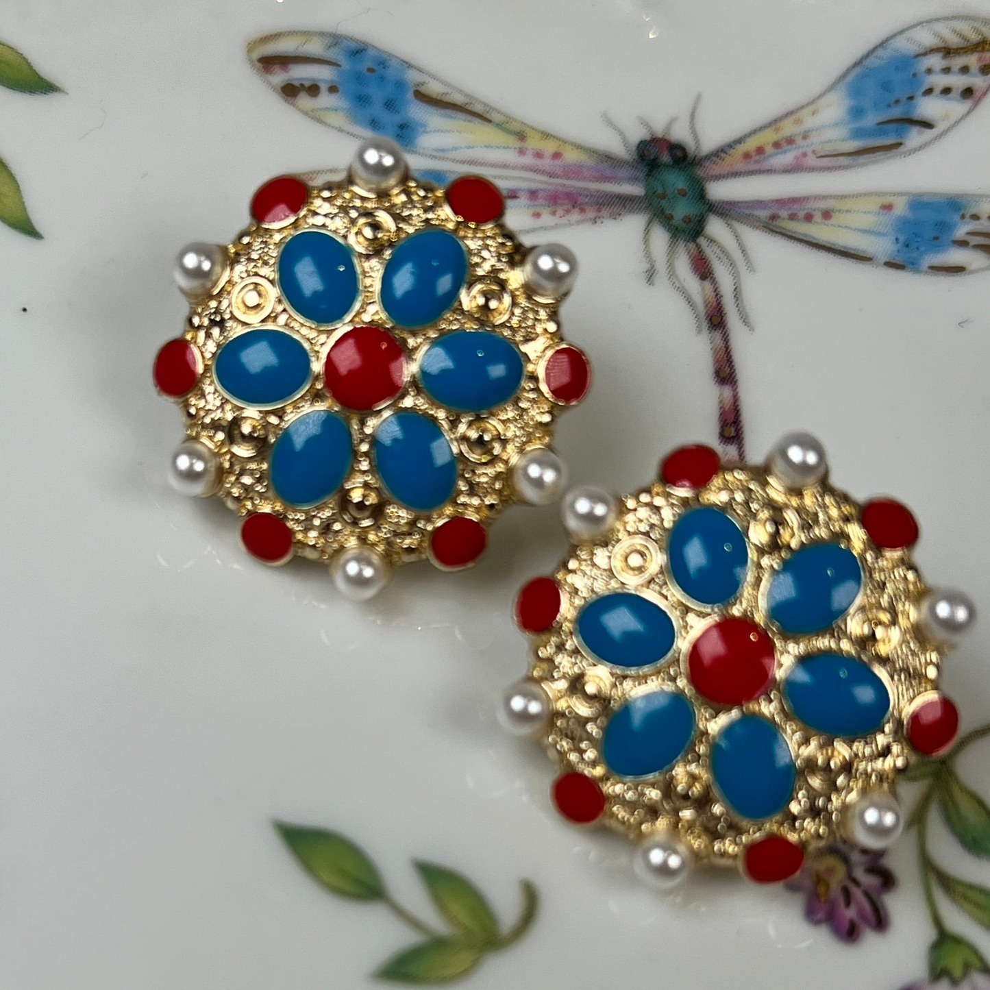 Retro KaleidoPearl Earrings